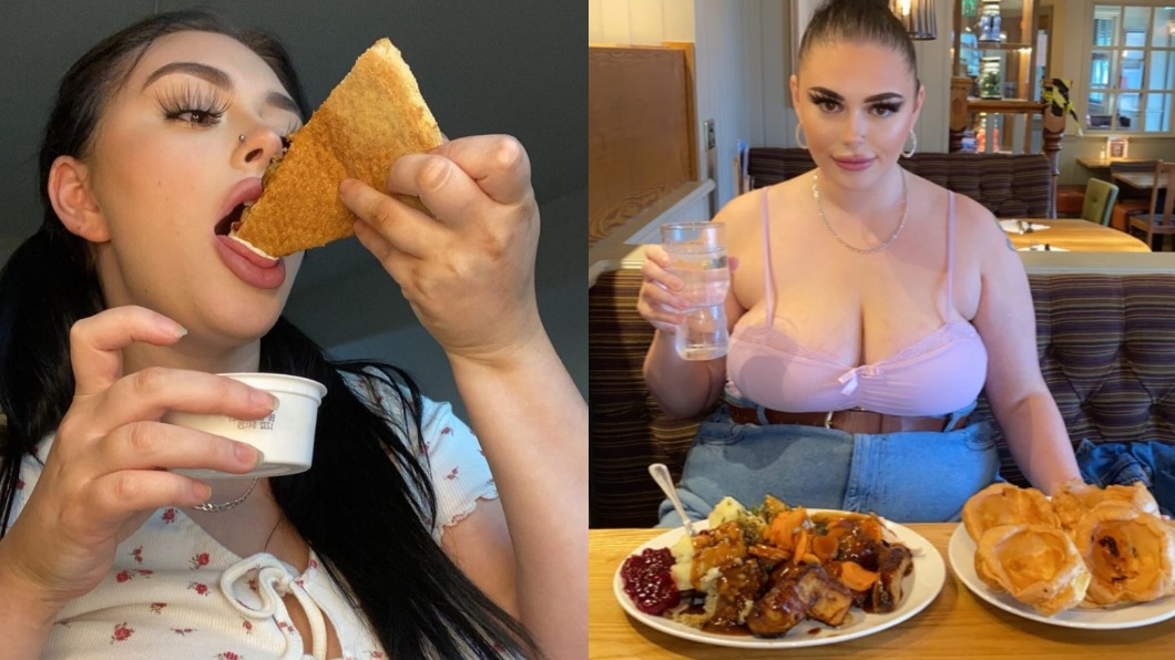 葛蕾罕每月靠吃播賺進約1萬英鎊。（圖／翻攝自Instagram @antoniagrahamx）