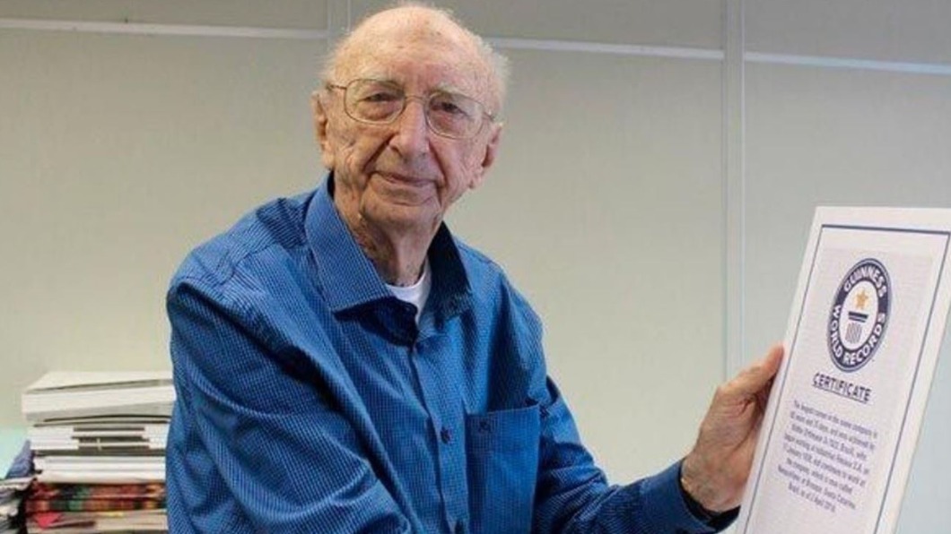 同一家公司待84年　巴西百歲老翁創金氏世界紀錄
