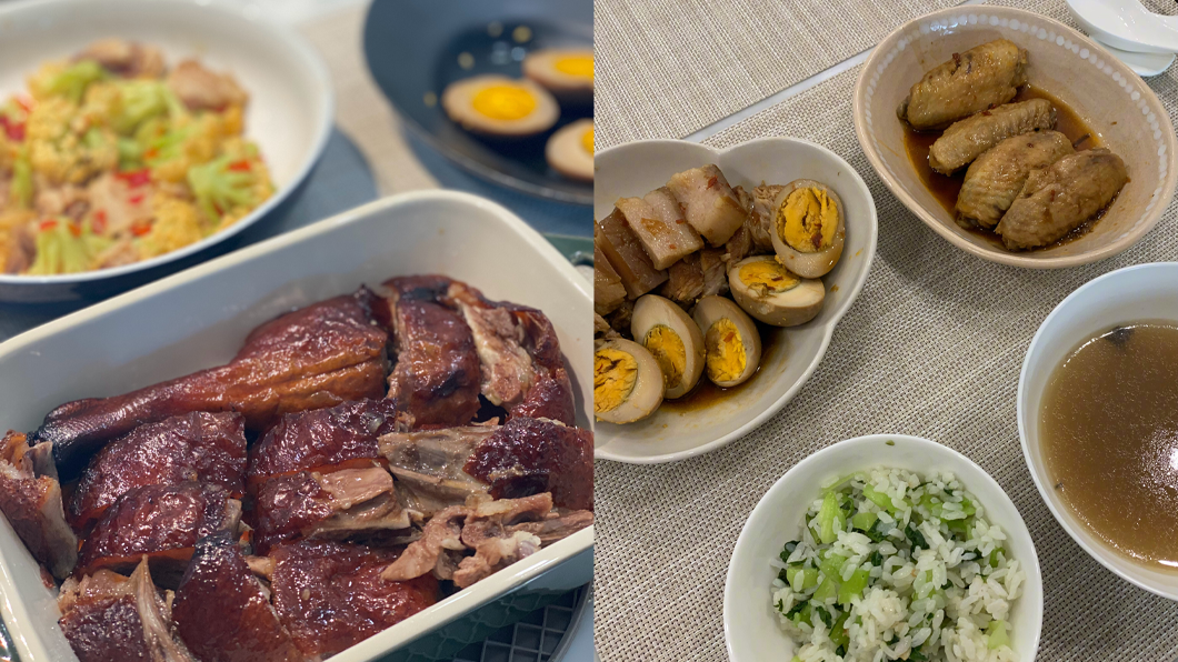吳千語的食材相當豐富。(圖/翻攝自微博)