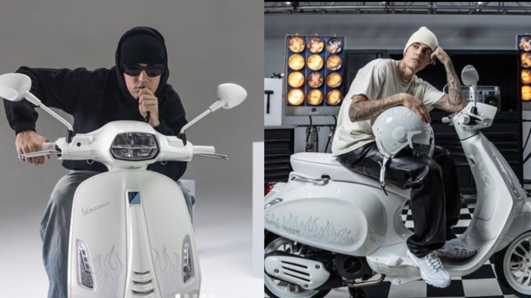 Justin Bieber X Vespa聯名特仕版預計於2022年下半年在台正式上市。(圖/翻攝自justinbieber IG)