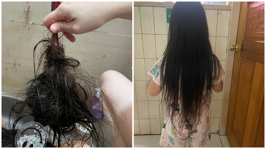 想讓直髮燙捲！超皮幼稚園女兒1舉動　頭髮差點全沒了
