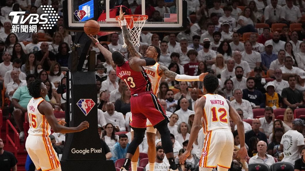 阿德巴約繳「雙十」　熱火淘汰老鷹闖NBA季後賽次輪