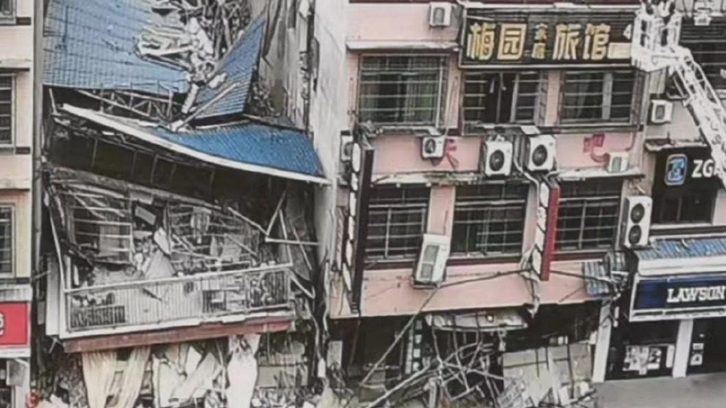 湖南長沙6層樓倒塌、傳出受困 具體傷亡人數不明