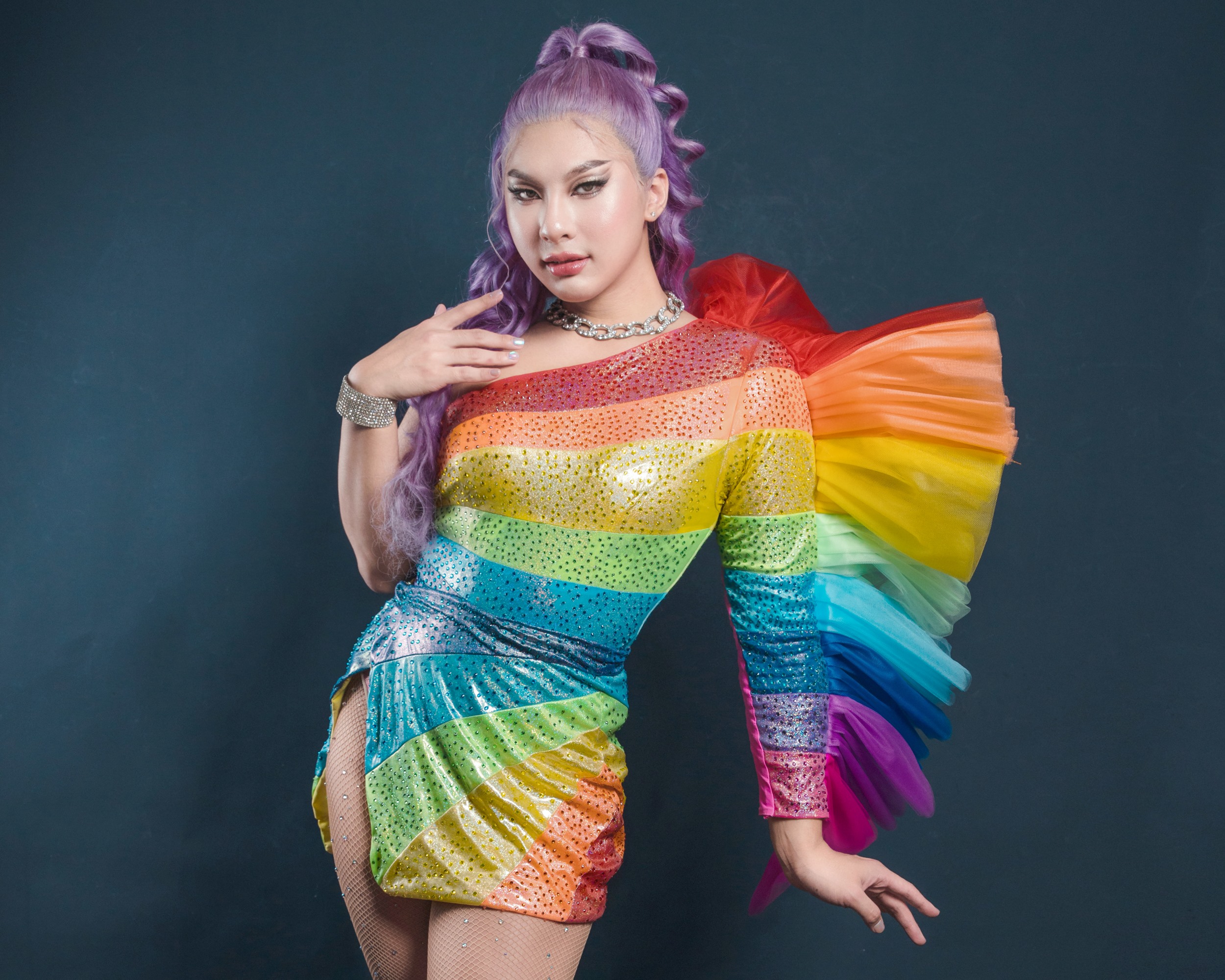 變裝皇后薔薇是本屆排球類運動大使。(圖/Asia Pride Games 2022 臺北亞洲同志運動會提供)
