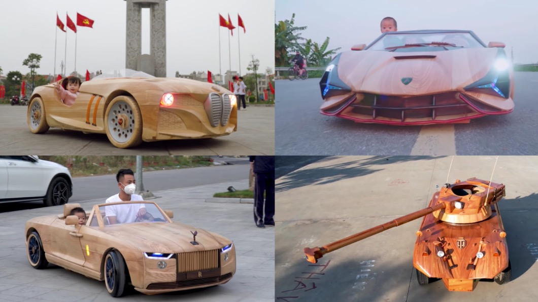 這位越南藝術家Truong Van Dao先前已經用木頭打造過多款作品,其中也不乏豪車與超跑。(圖/翻攝自ND – Woodworking Art)
