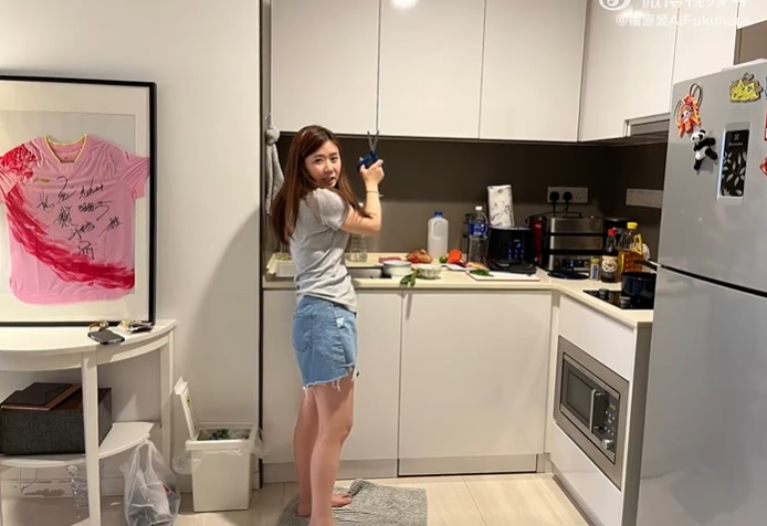 好友曝光福原愛真實身材。（圖／翻攝福原愛微博）
