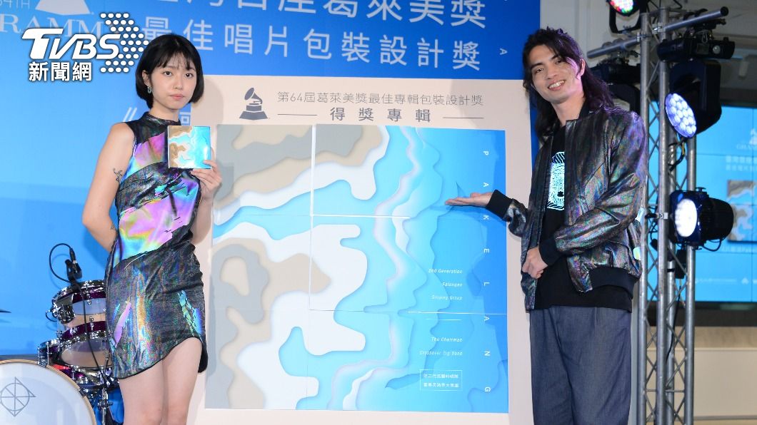 李政瀚（右）、于薇抱回台灣首座葛萊美獎。（圖／許方正攝）