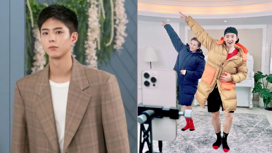 南韓男星朴寶劍（左）退伍重返演藝圈，劉畊宏毽子操爆紅。（圖／翻攝自blossom_entertainment IG、劉畊宏微博）