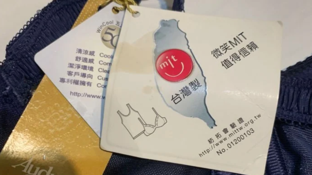 原PO指出，內衣上的「MIT值得信賴」讓她很無言。（圖／翻攝自Dcard）