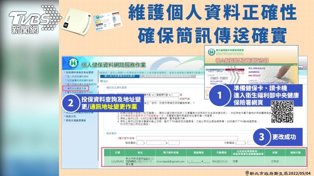 確診簡訊收不到?新北教一步驟馬上解決。(圖/新北衛生局提供)