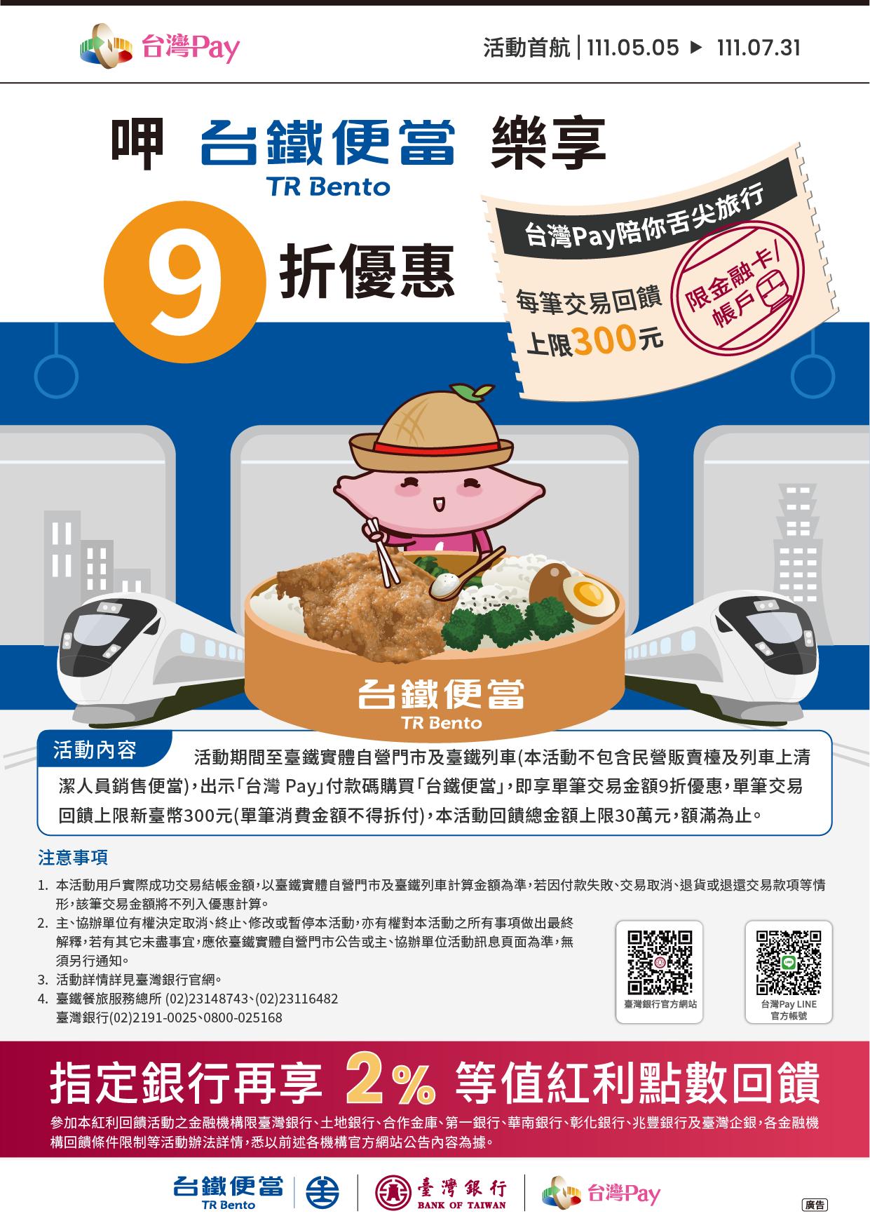使用台灣Pay台鐵便當9折。(圖/台鐵提供)