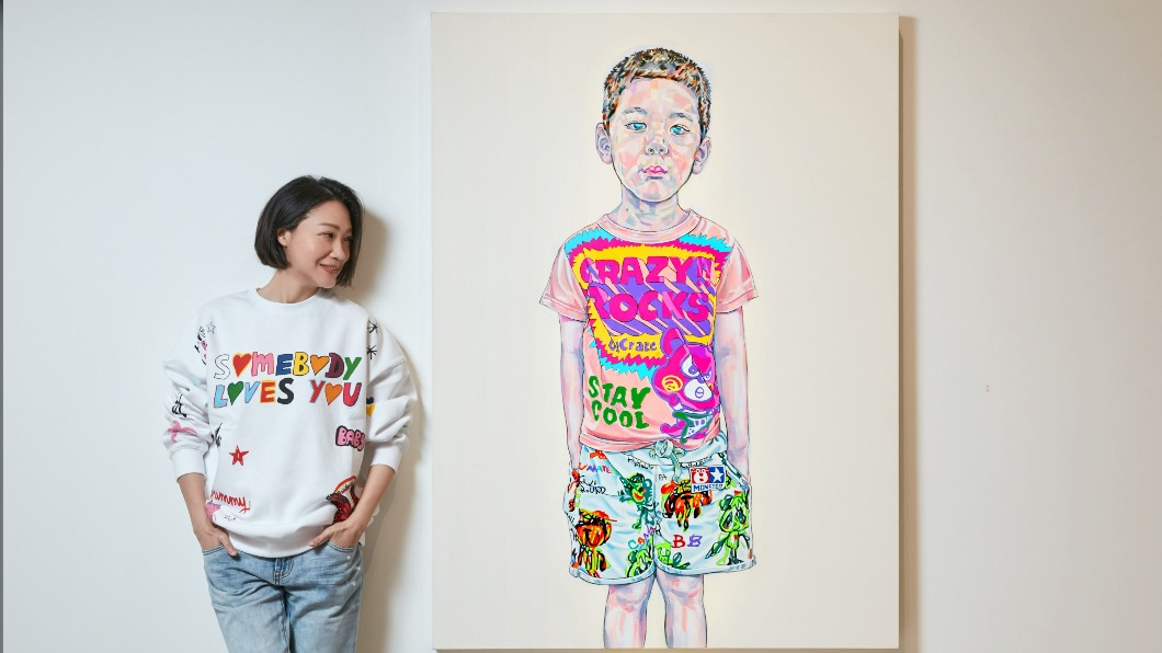 曲家瑞因畫了3歲姪子翰翰而展開這系列的創作。(圖/華研提供)