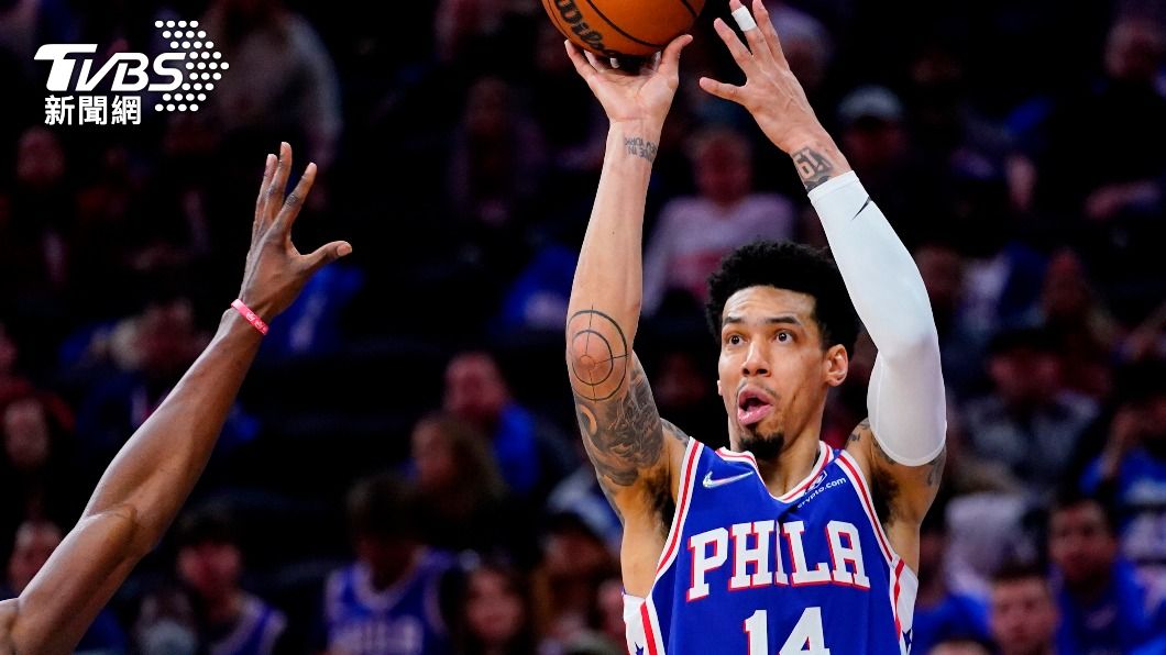76人射手格林(Danny Green)投進7記三分,是致勝功臣之一。(圖/達志影像美聯社)