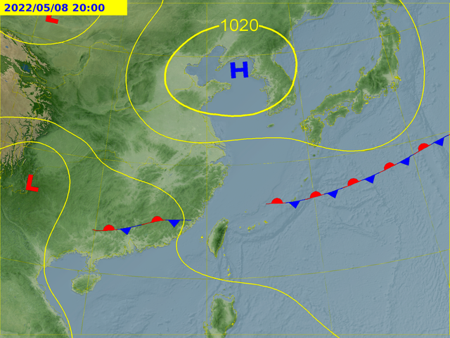 明日母親節、下週一受到華南雲系東移影響。（圖／氣象局）