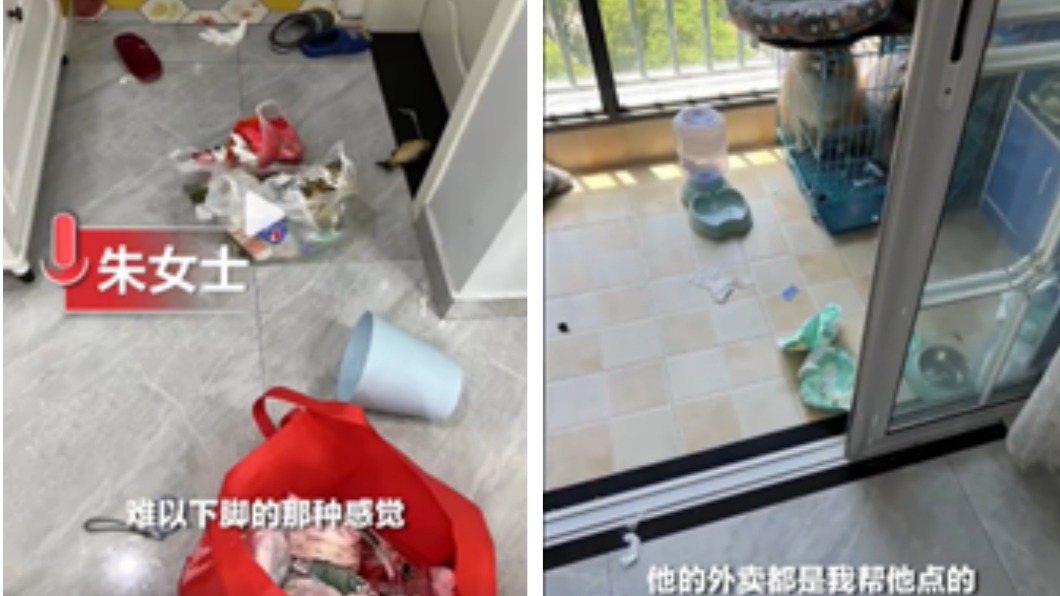 少年的父母回家後,看到凌亂的家,只感到心酸和心疼。(圖/翻攝自微博)