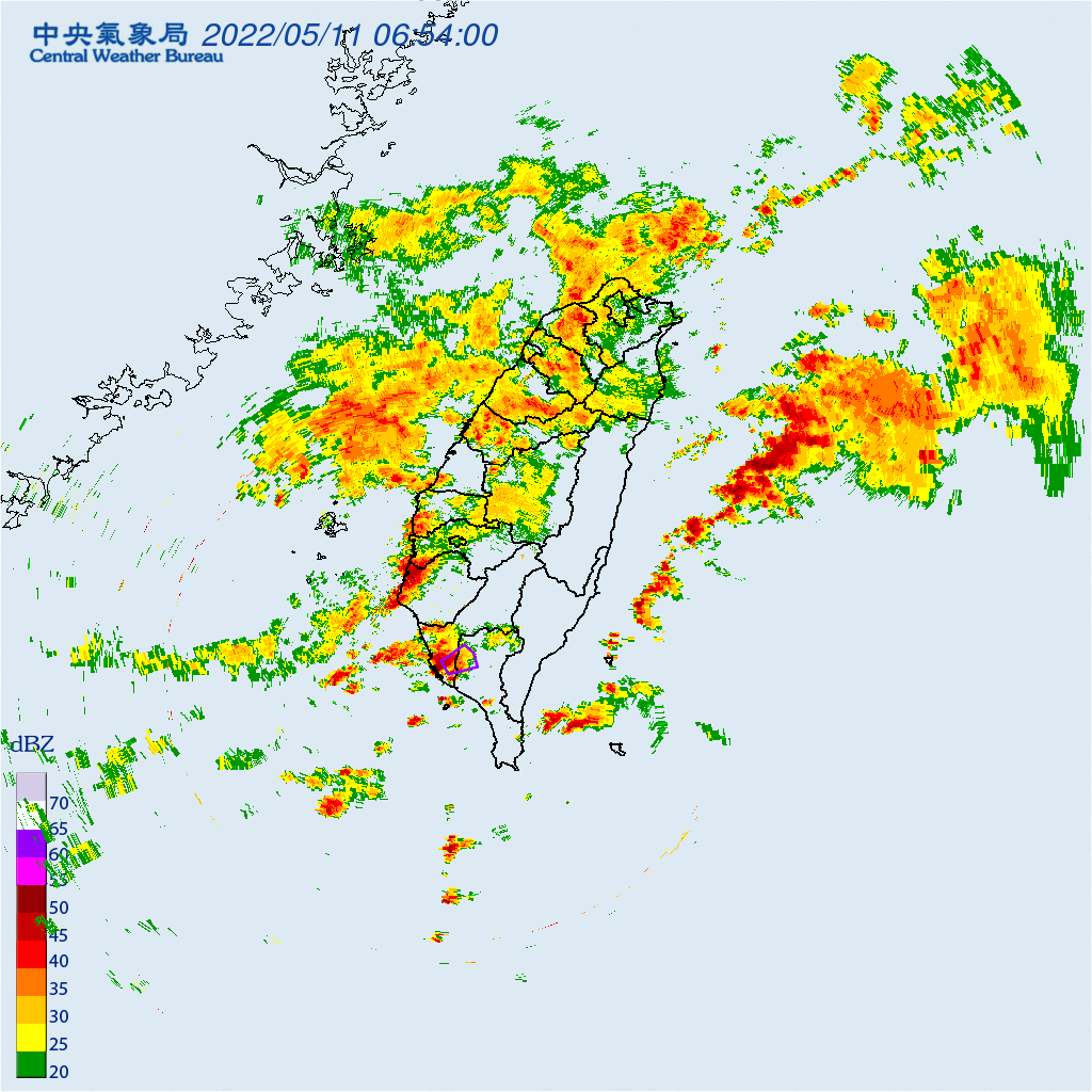 氣象局針對2縣市發布大雷雨即時訊息。(圖/中央氣象局)