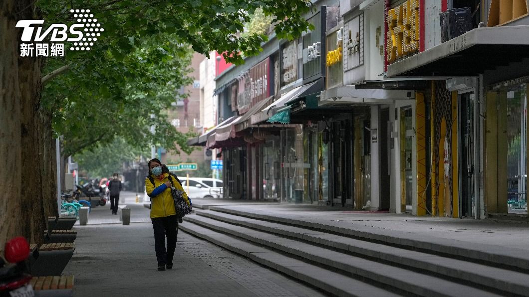 上海街上少了過去的人潮。（圖／達志影像美聯社）