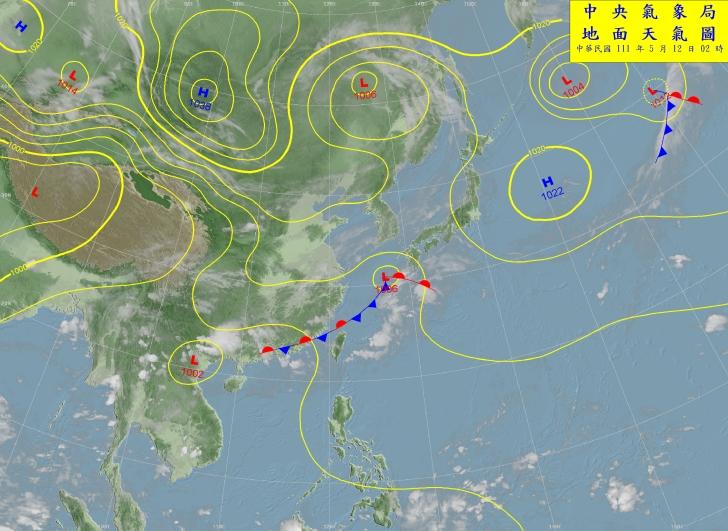 地面天氣圖(圖/氣象局提供)