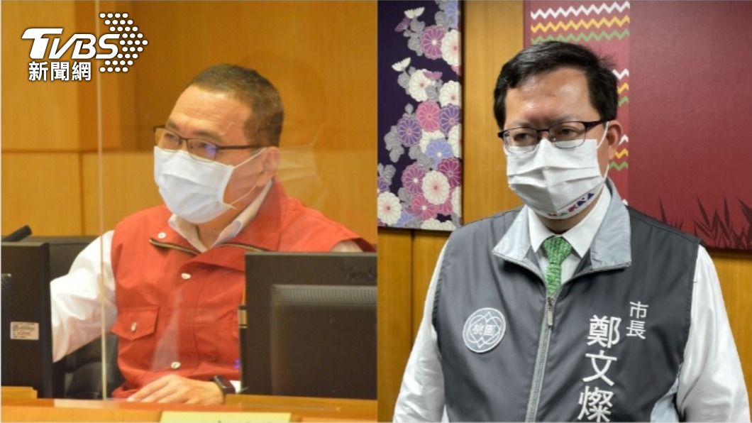 新北市長侯友宜(左)、桃園市長鄭文燦(右)。（圖／中央社）