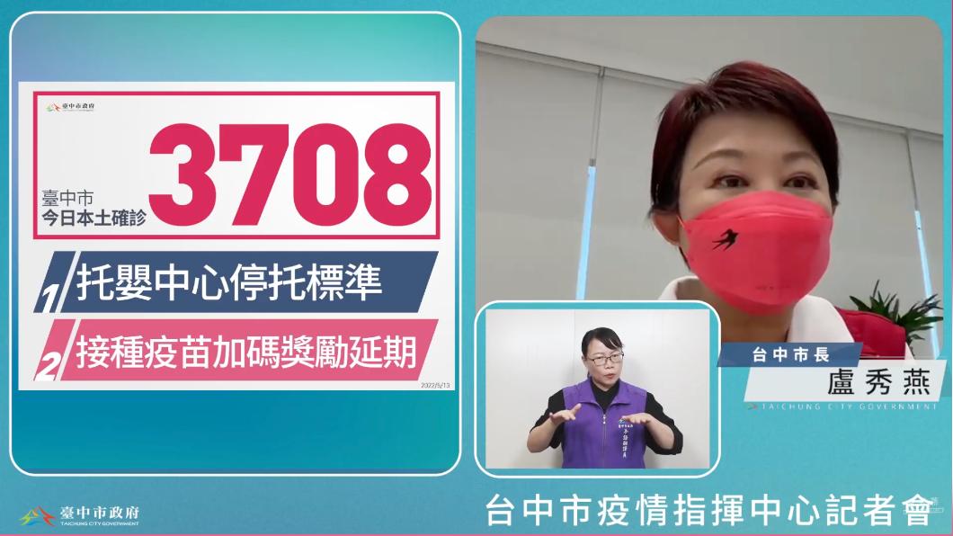台中+3708「疫苗獎勵延到月底」、托嬰停托標準7天