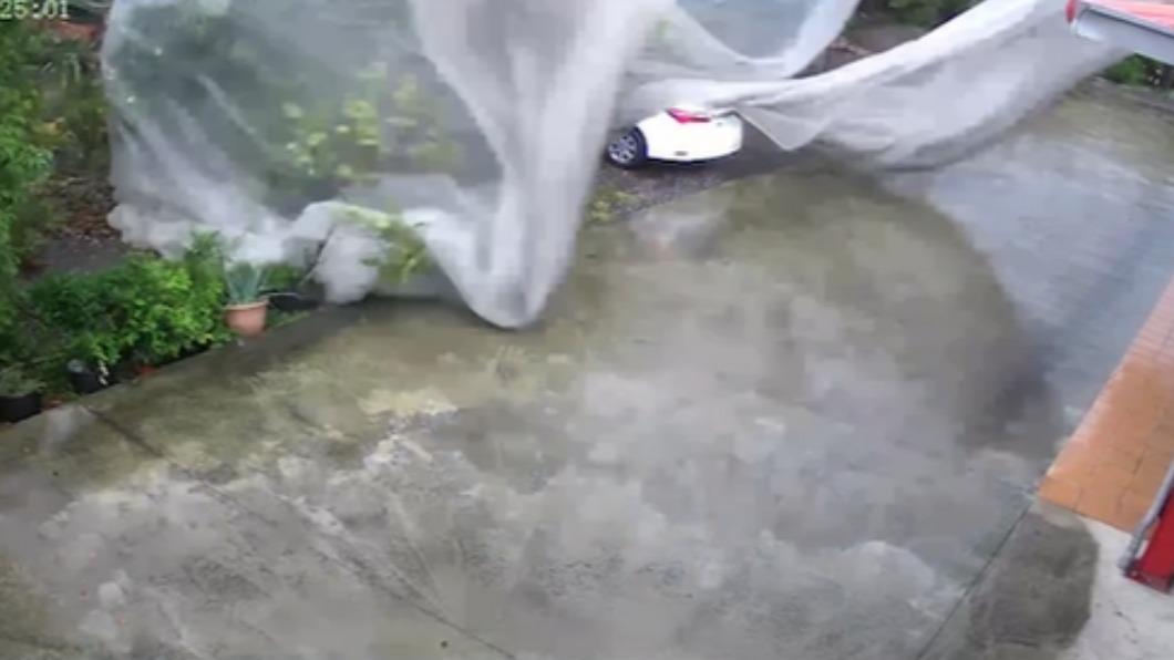 白紗降落瞬間。(圖/翻攝自民眾臉書)