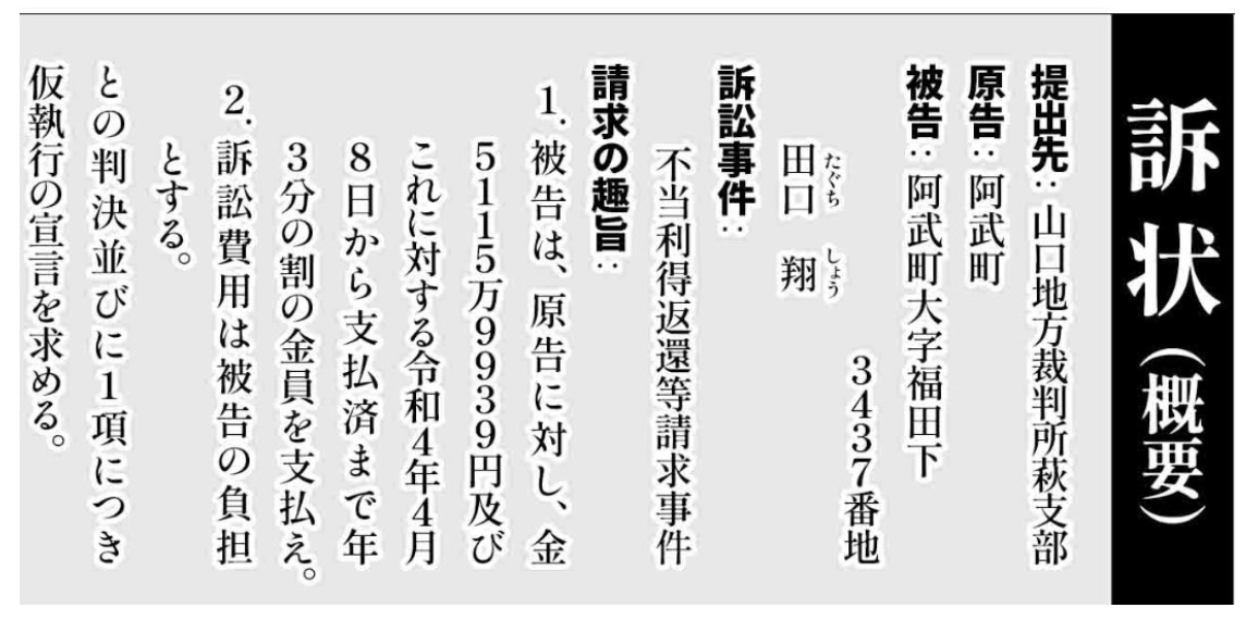 現在田口翔被告上法院,個資也遭公布。(圖/翻攝自推特)