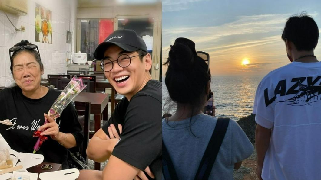 禾浩辰母親節PO出陪媽媽出遊的照片,不少網友看背影以為是鬼鬼。(圖/翻攝自禾浩辰臉書)