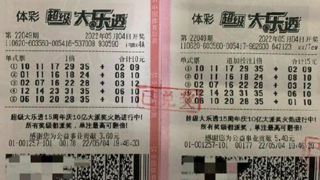幸運男連中2次頭獎 。(圖/翻攝自微博)