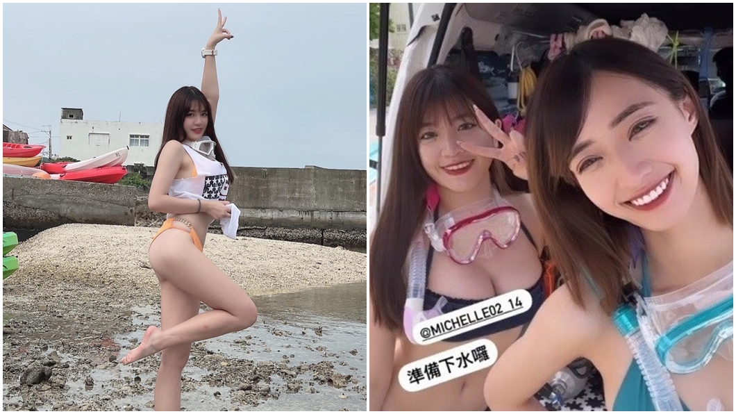 熊霓真實身材曝光。（圖／翻攝熊霓IG、嘎琳IG）