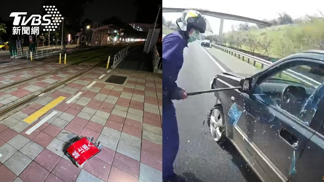瘋狂肇逃!他闖輕軌道+撞警 警轟11槍國道破窗逮人