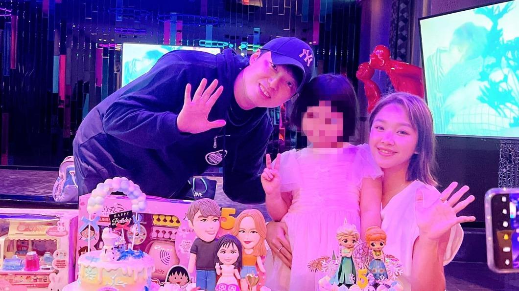 賴慧如（右）與前夫高琮凱日前包下汽車旅館，幫女兒恩恩慶祝5歲生日。（圖／翻攝自賴慧如臉書）