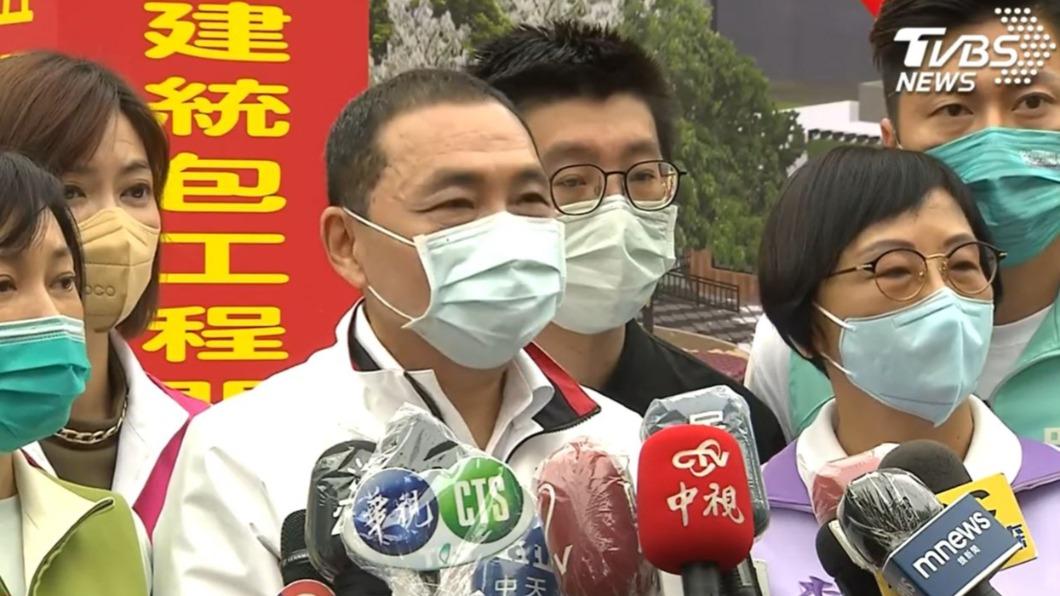 沒到重災區雙北,蔡英文卻接連到新竹、桃園視察。侯友宜被問及此事,他強調自己會承擔一切,繼續守護市民健康。(圖/TVBS)