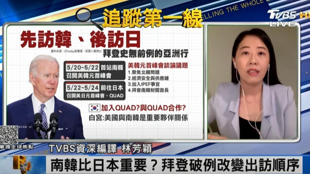 拜登一改過去總統出訪順序,引起外界熱議。(圖/TVBS)