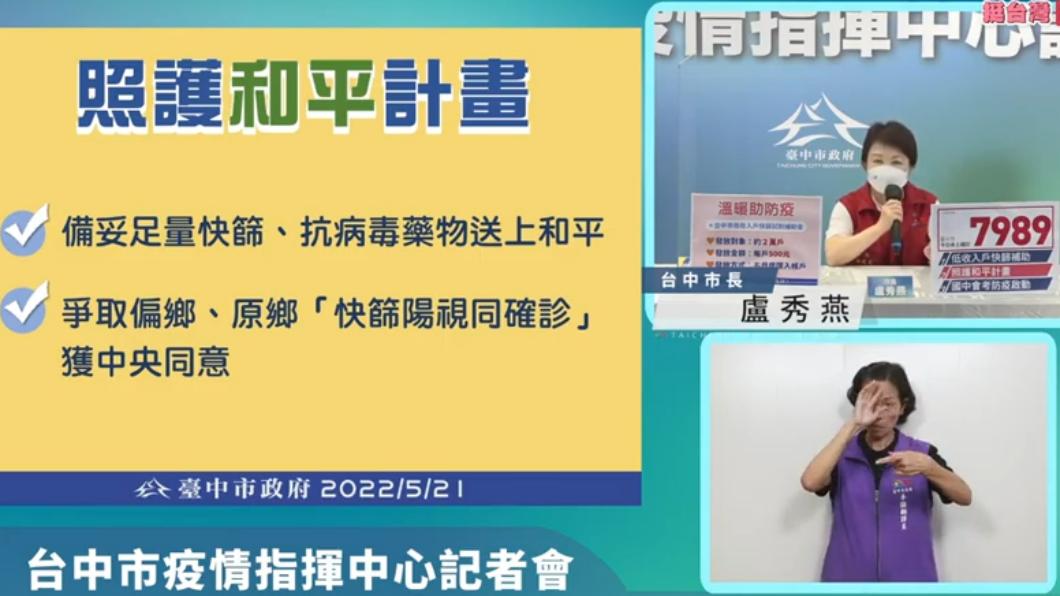 台中市和平區若有民眾快篩陽性視同確診。(圖/台中市政府)