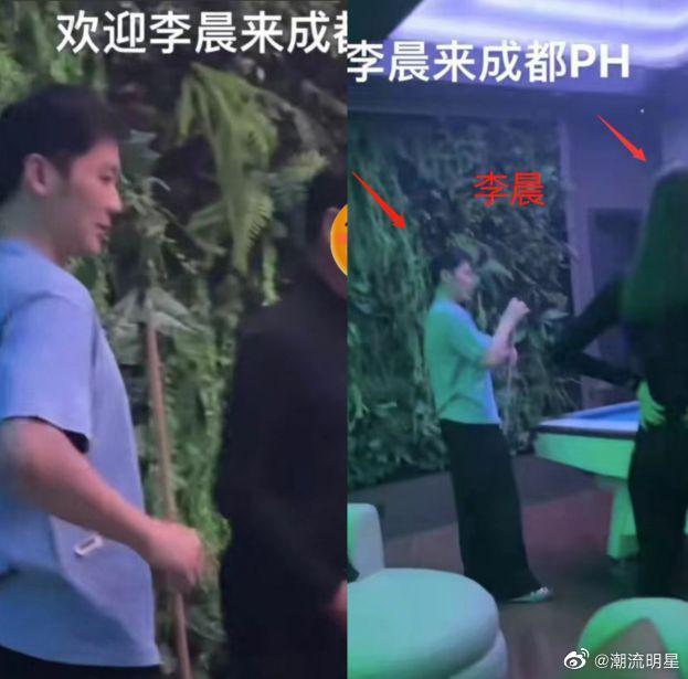 李晨在夜店與辣妹保持距離，被讚是正人君子。（圖／翻攝自潮流明星微博）