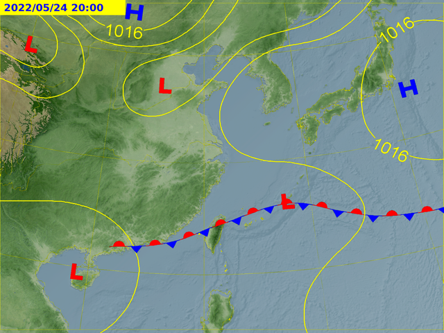 鋒面來襲。(圖/氣象局)