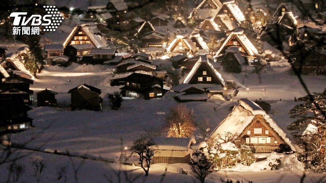 日本白川鄉合掌村。(圖/達志影像美聯社)