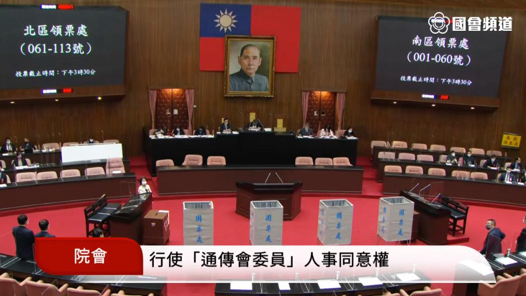 立法院行使NCC新任委員人事同意權。（圖／翻攝國會頻道）