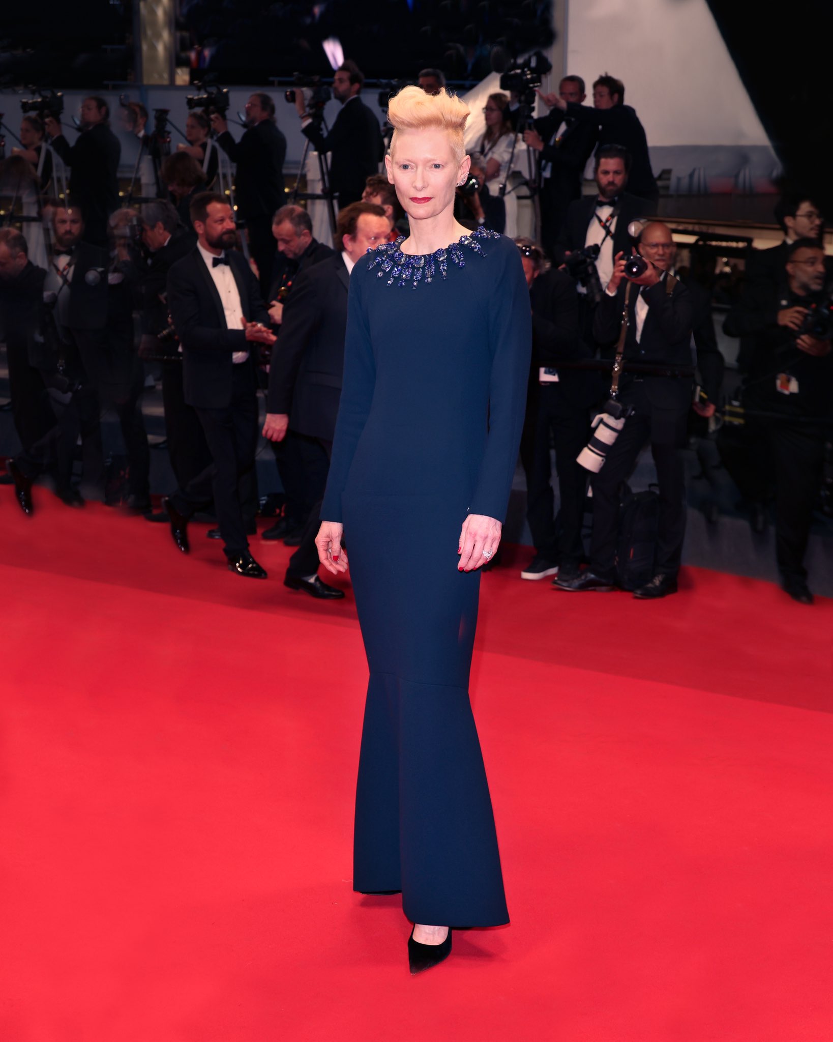 女星蒂妲史雲頓(Tilda Swinton)。(圖/翻攝自推特)