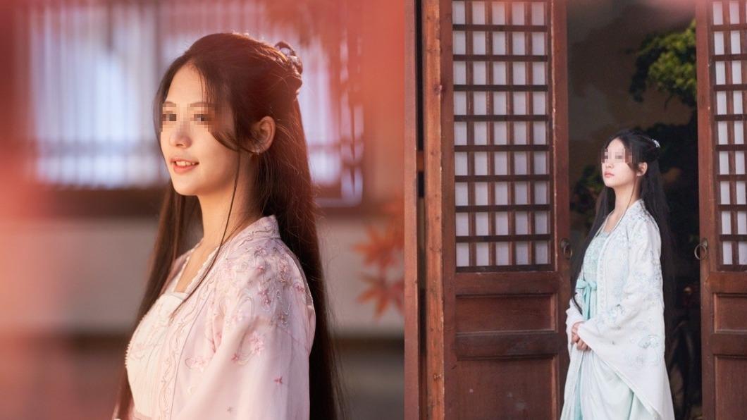 翁虹女兒的古裝照靈氣逼人。(圖/翻攝自劉蒔Crystal微博)