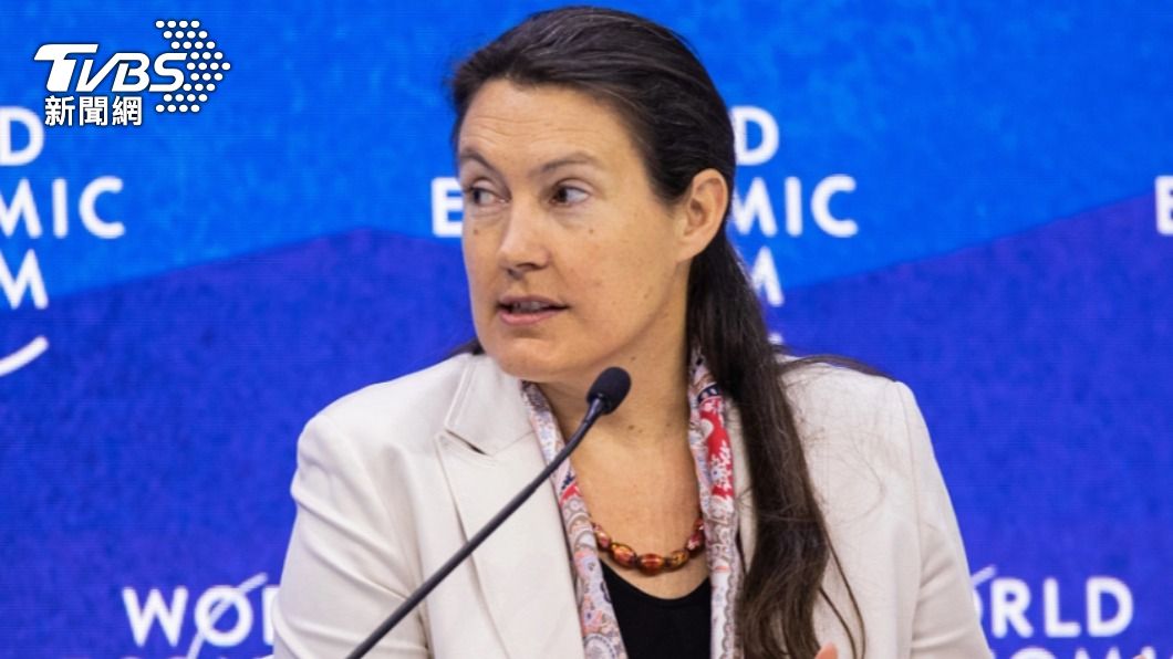 帝斯曼企業首席執行官蔓切(Geraldine Matchett)呼籲,應打造可持續性糧食生產系統。(圖/翻攝自WEF)