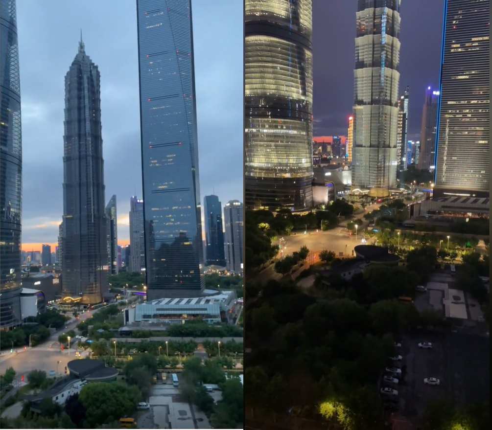李立群豪宅外看出去的景色。 （圖／翻攝自李立群抖音）