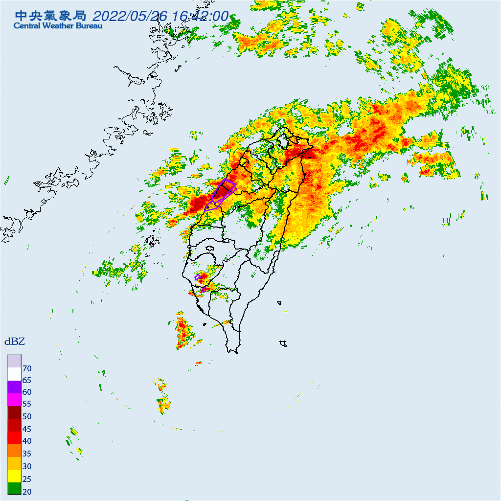旺盛發展的對流常伴隨打雷、閃電與劇烈降雨,並可能出現較強陣風甚或伴隨冰雹發生。(圖/氣象局)