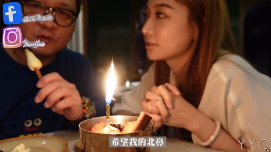依依將生日願望讓給納豆許。（圖／翻攝自依依 陳依依Sherry臉書）
