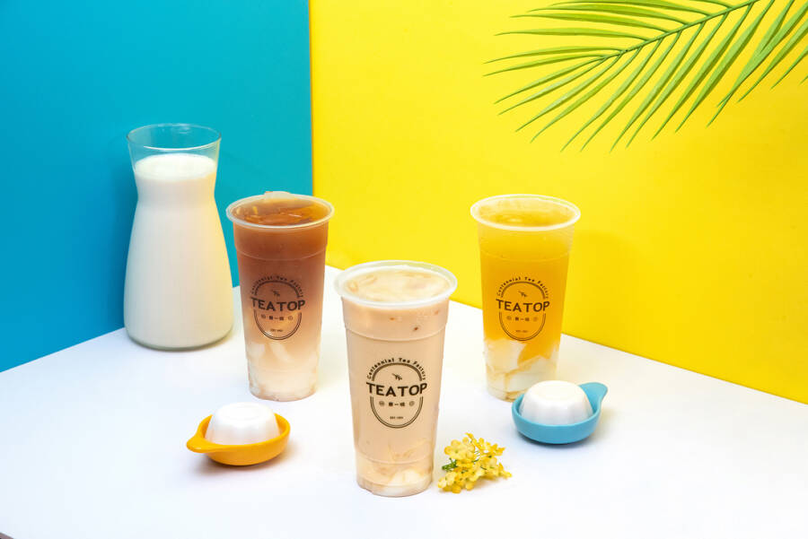「TEA TOP第一味」推出以杏仁鮮奶酪為主的3款新品，預計6月13日全台上市。（圖／TEA TOP第一味提供）