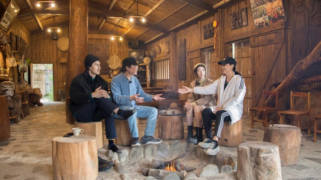羅宏正、趙樹海、張景嵐、田麗出外景。(圖/東森提供)