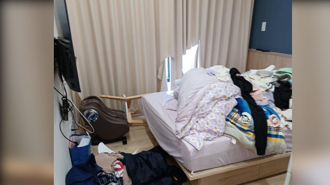 台南Josh遭新婚妻Amber家暴,女方還砸爛家具、割破窗簾。(圖/翻攝自巴毛律師混酥團臉書 )
