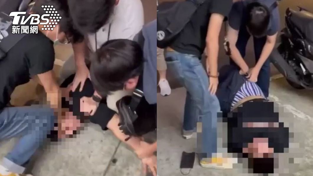 嫌犯逃逸遭警方逮捕。（圖／TVBS）