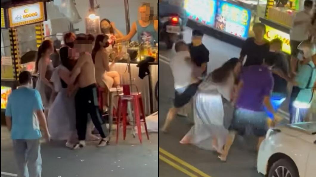 墾丁大街醉男砸杯鬧事!反遭6人圍毆 女友尖叫:寶貝不要!