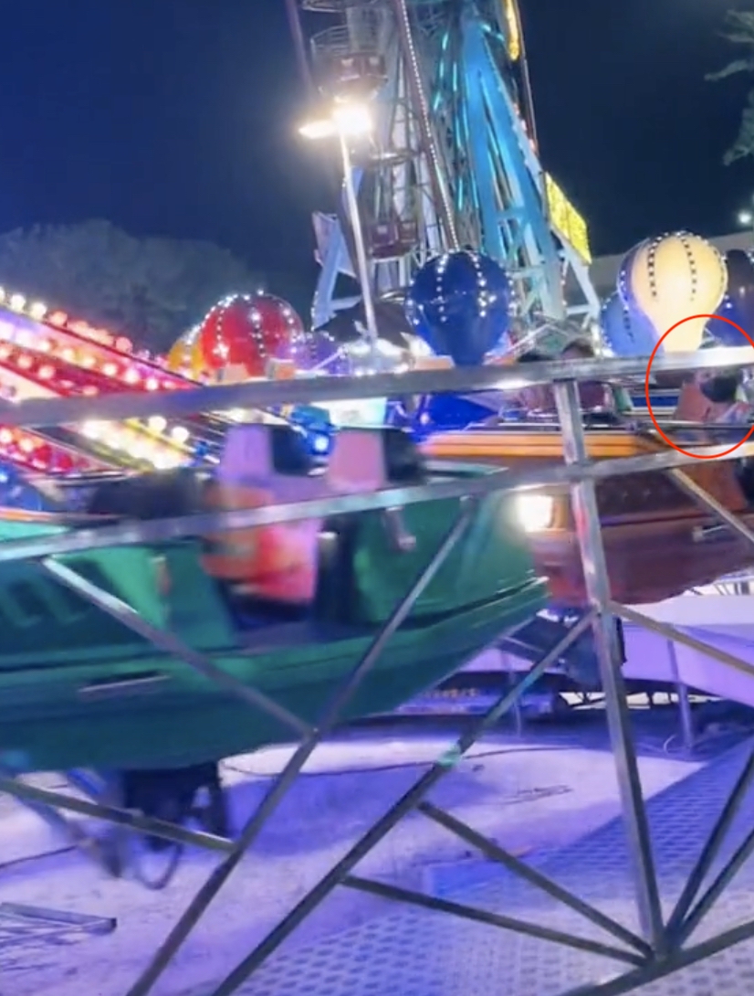 小哥哥消失前還曾望向鏡頭。(圖/翻攝自rienarosnijbqueen TikTok)